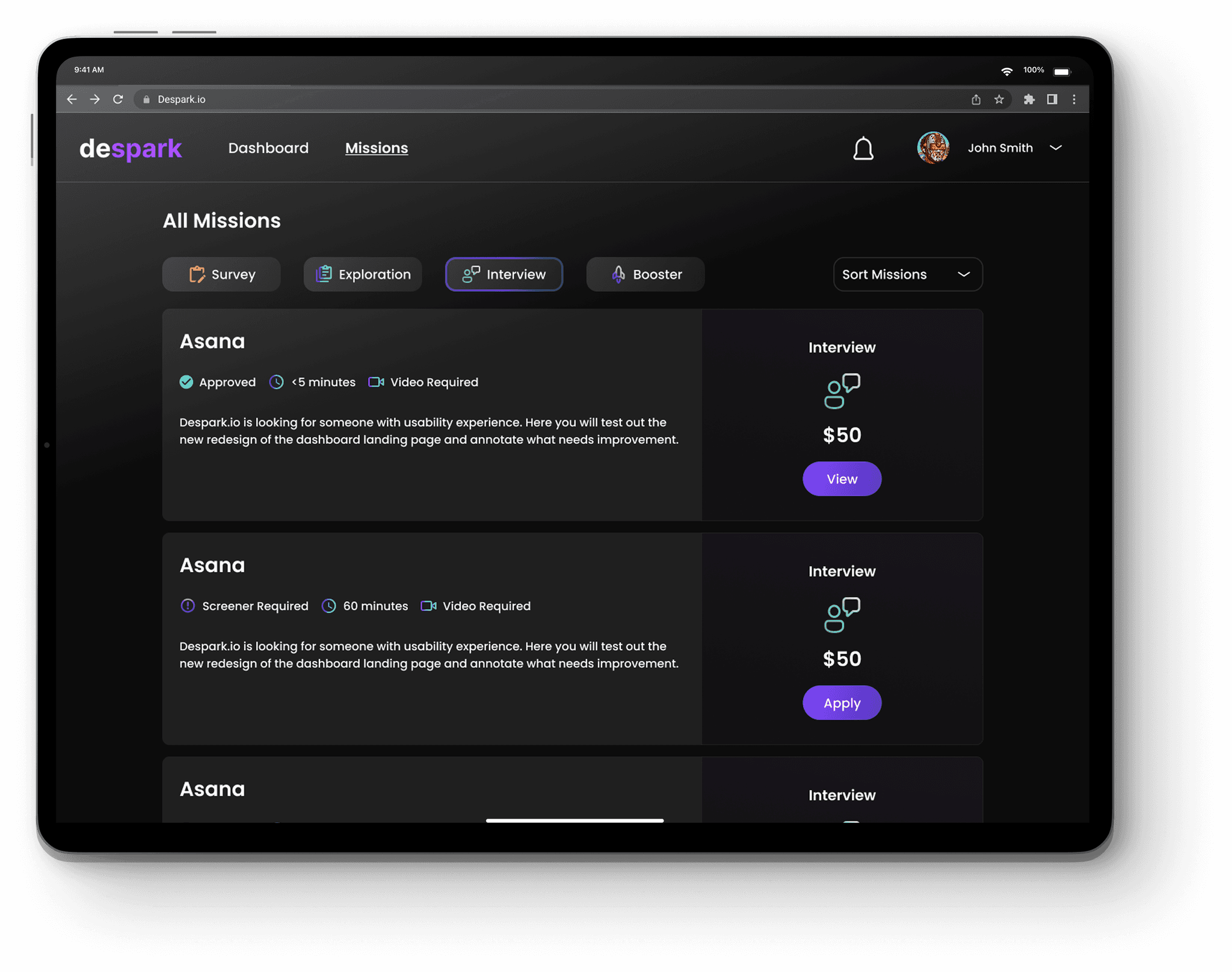 Despark all missions