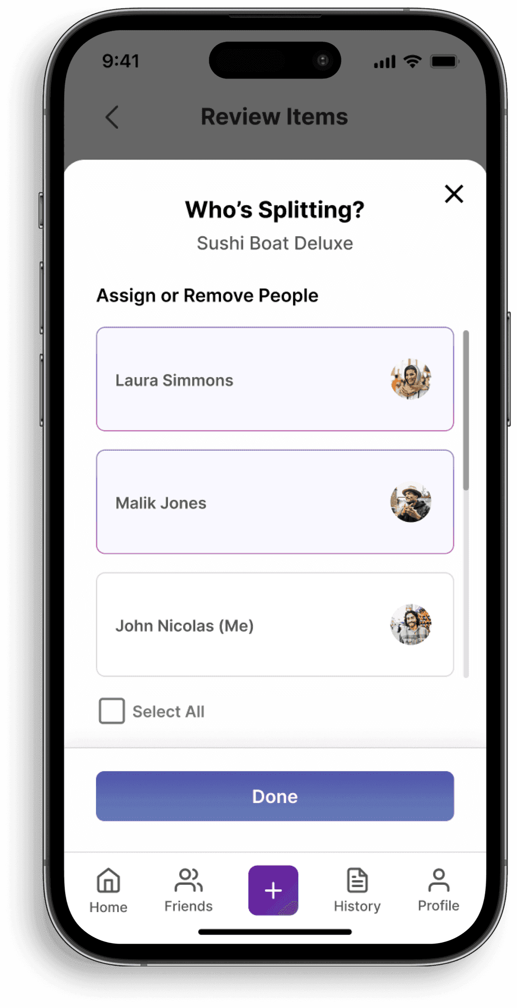 Splyt assign or remove people